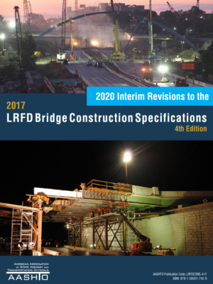cover image of LRFD Bridge Construction Specifications 2020 Interim